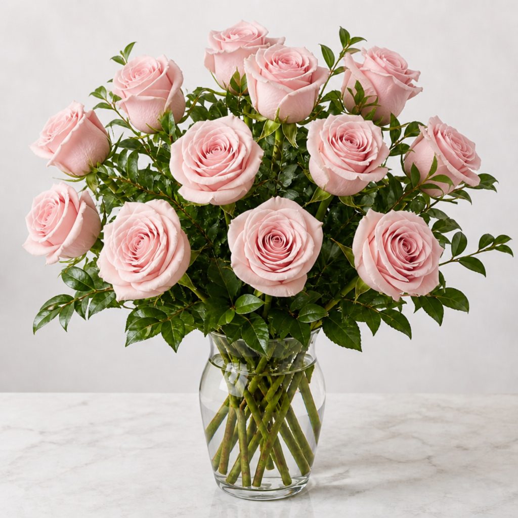 Classic Dozen Roses — Blush
