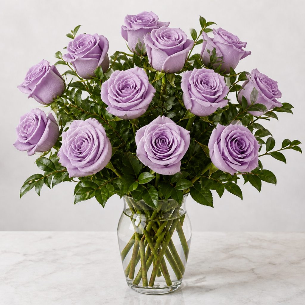 Classic Dozen Roses — Lavender